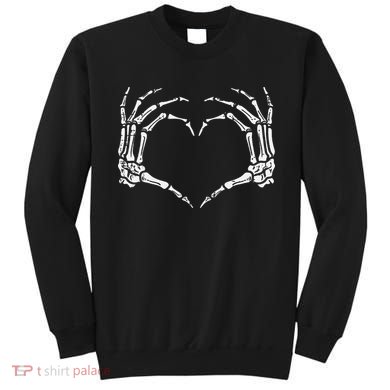 Skeleton Hands Heart Sign Retro Halloween Costume Sweatshirt