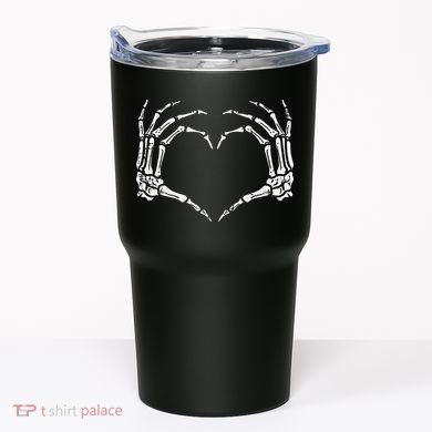 Skeleton Hands Heart Sign Retro Halloween Costume Tumbler