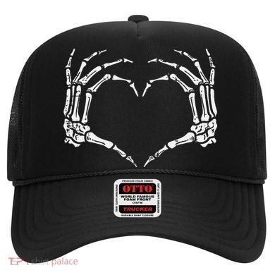 Skeleton Hands Heart Sign Retro Halloween Costume Hat