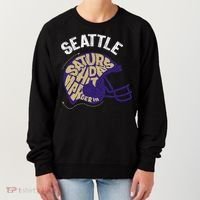 Saturdays Hit Harder In Seattle Football Women's Sweatshirt thumb 0