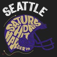 Saturdays Hit Harder In Seattle Football Women's Sweatshirt thumb 2