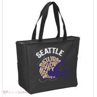 Saturdays Hit Harder In Seattle Football Tote Bag thumb 2