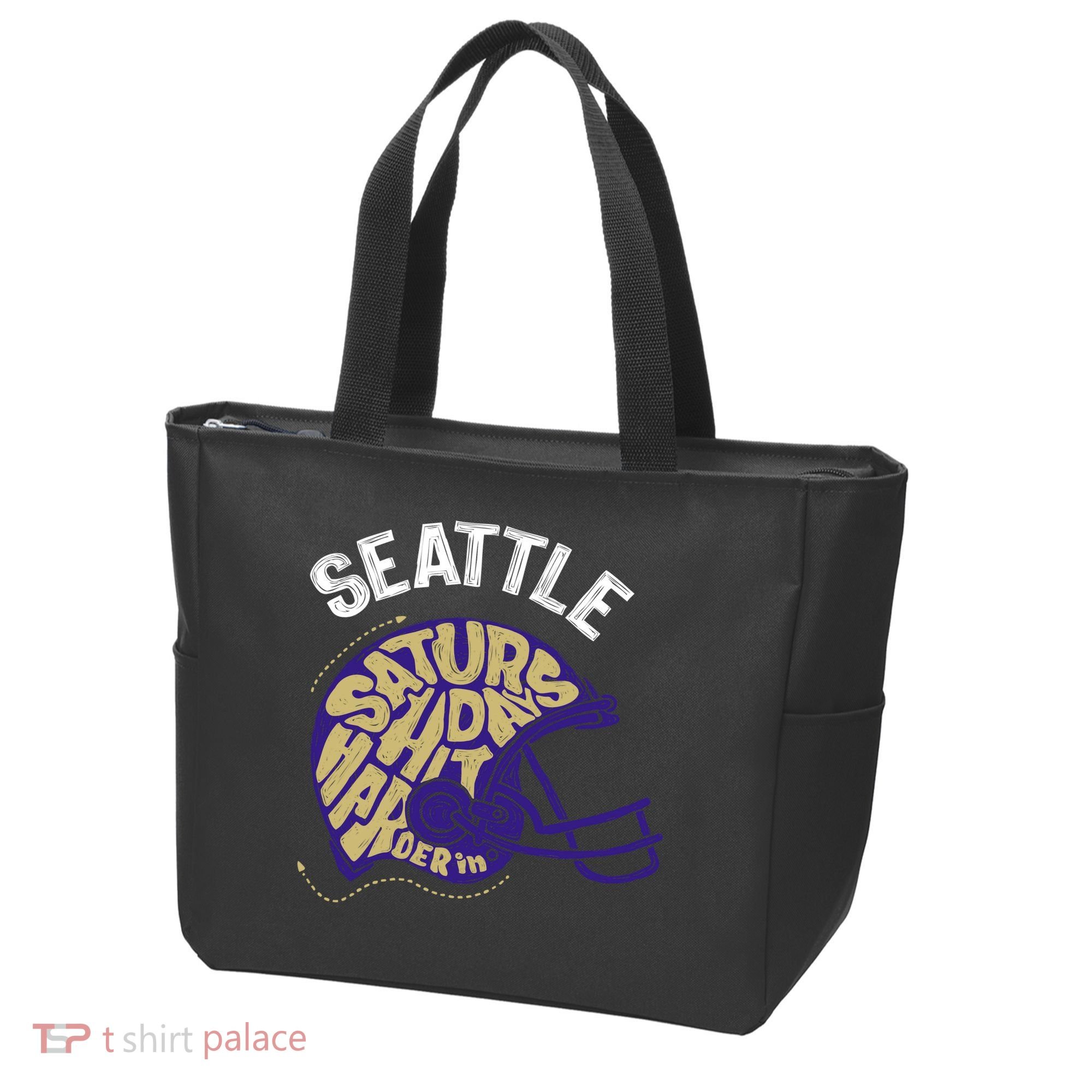 Saturdays Hit Harder In Seattle Football Tote Bag