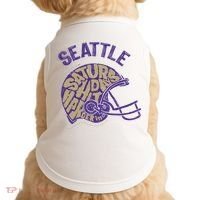 Saturdays Hit Harder In Seattle Football Doggie Tank thumb 0