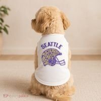 Saturdays Hit Harder In Seattle Football Doggie Tank thumb 2