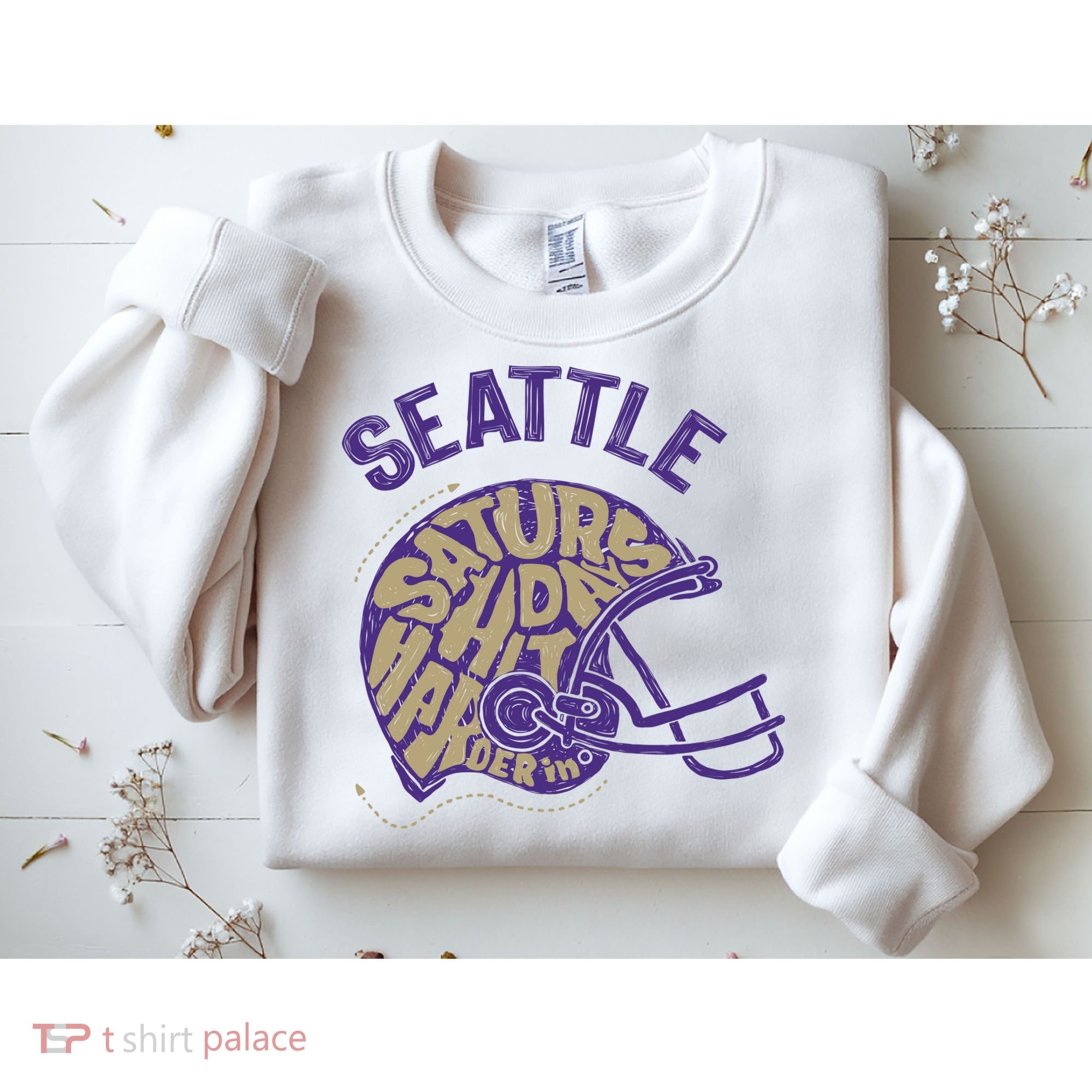 Saturdays Hit Harder In Seattle Football Sweatshirt