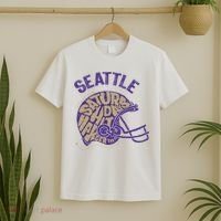Saturdays Hit Harder In Seattle Football T-Shirt thumb 2
