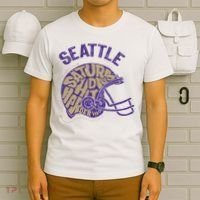 Saturdays Hit Harder In Seattle Football T-Shirt thumb 6