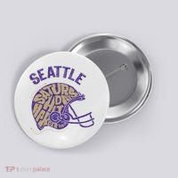 Saturdays Hit Harder In Seattle Football Button thumb 0