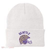 Saturdays Hit Harder In Seattle Football Beanie thumb 0