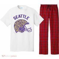 Saturdays Hit Harder In Seattle Football Pajama Set thumb 0