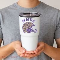 Saturdays Hit Harder In Seattle Football Tumbler thumb 2