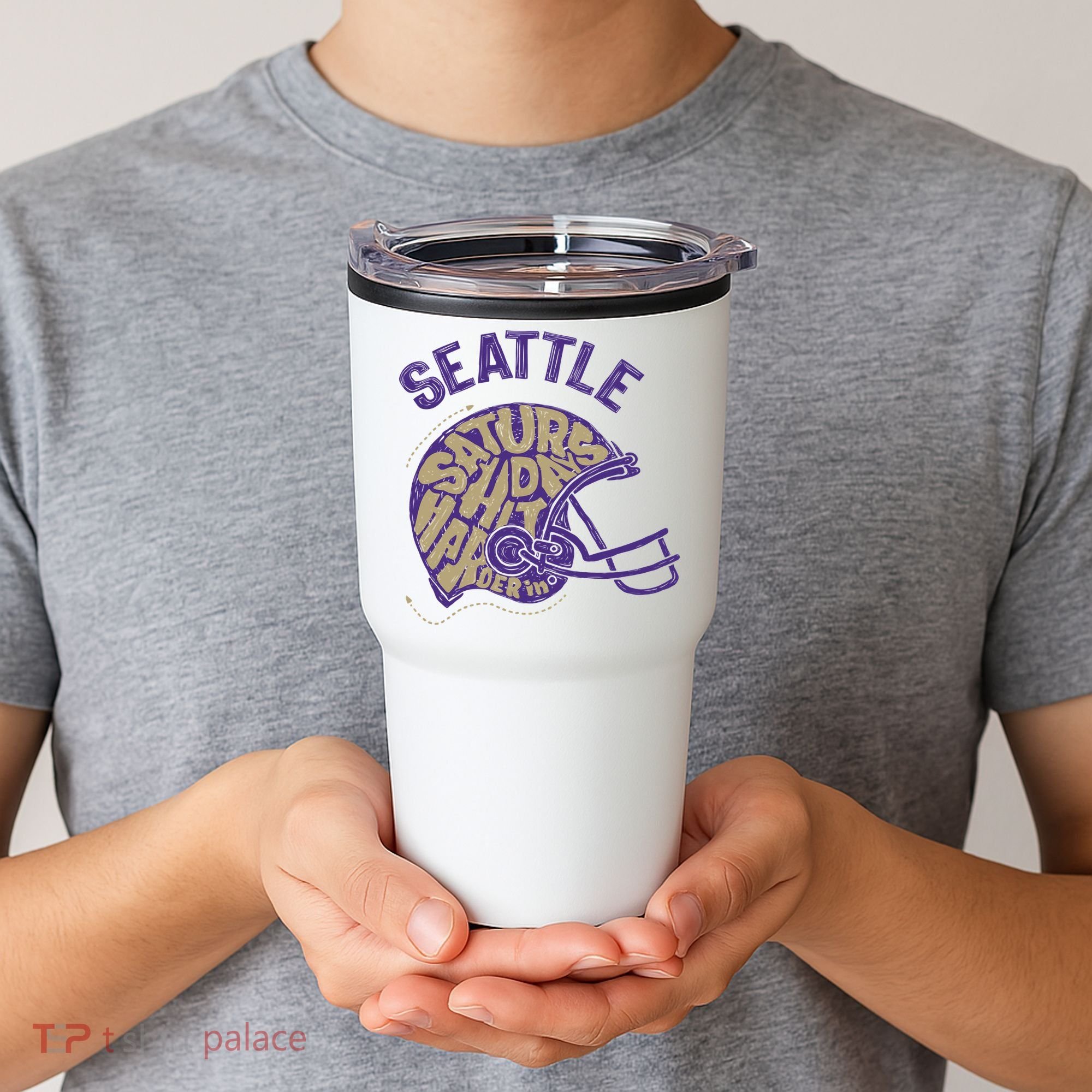 Saturdays Hit Harder In Seattle Football Tumbler