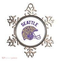 Saturdays Hit Harder In Seattle Football Ornament thumb 0