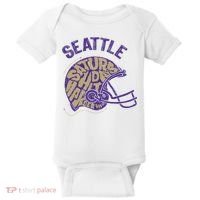 Saturdays Hit Harder In Seattle Football Baby Bodysuit thumb 0