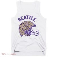 Saturdays Hit Harder In Seattle Football Tank Top thumb 0