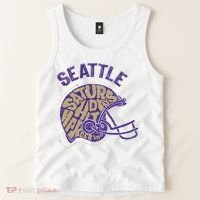 Saturdays Hit Harder In Seattle Football Tank Top thumb 2