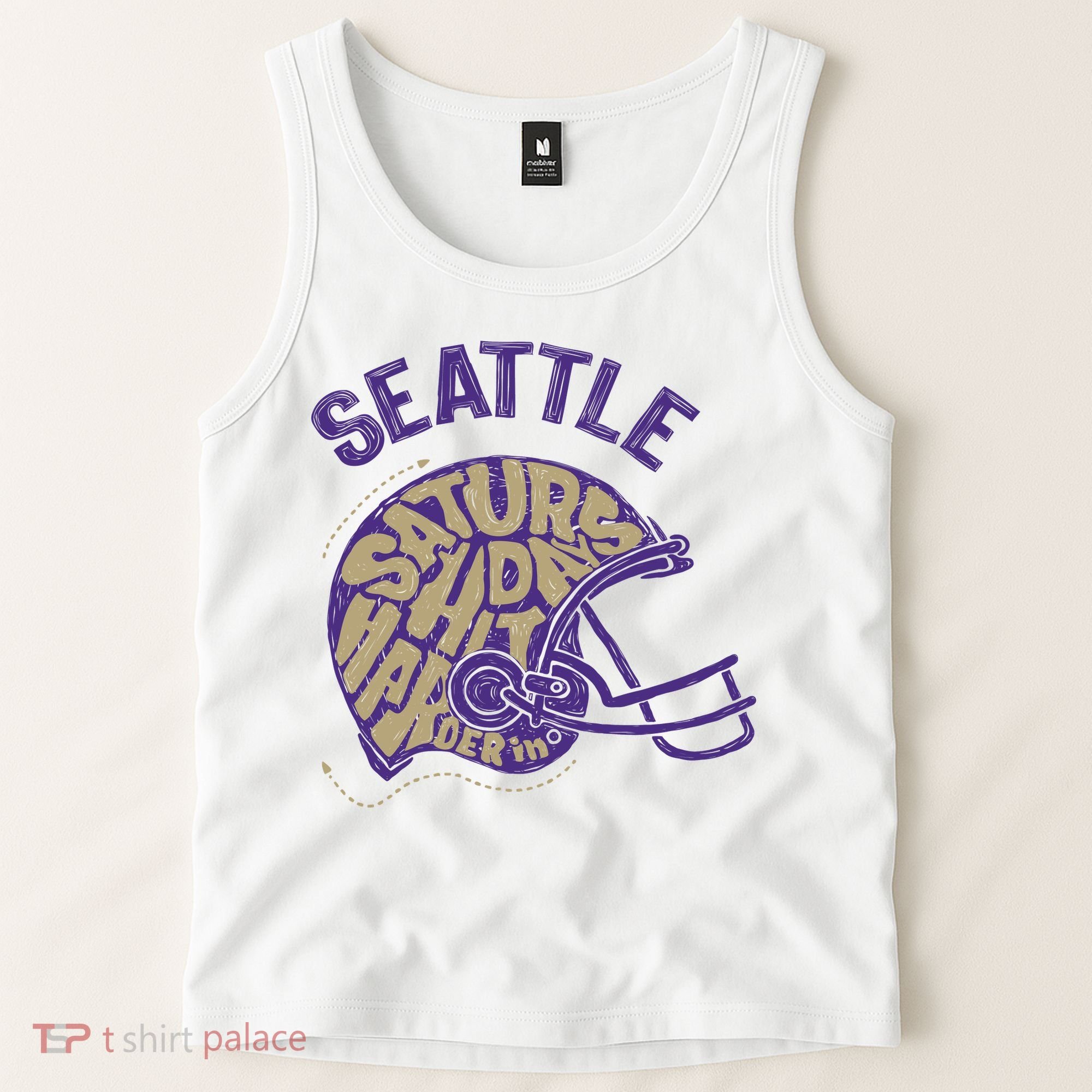 Saturdays Hit Harder In Seattle Football Tank Top