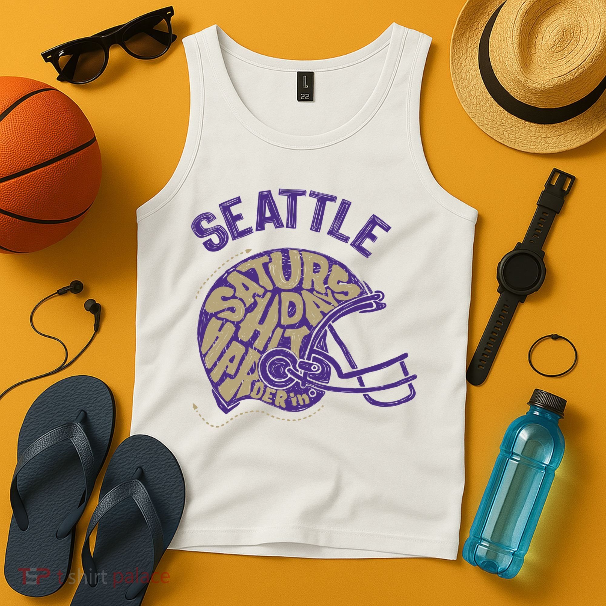 Saturdays Hit Harder In Seattle Football Tank Top