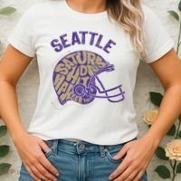Saturdays Hit Harder In Seattle Football Women's T-Shirt thumb 2