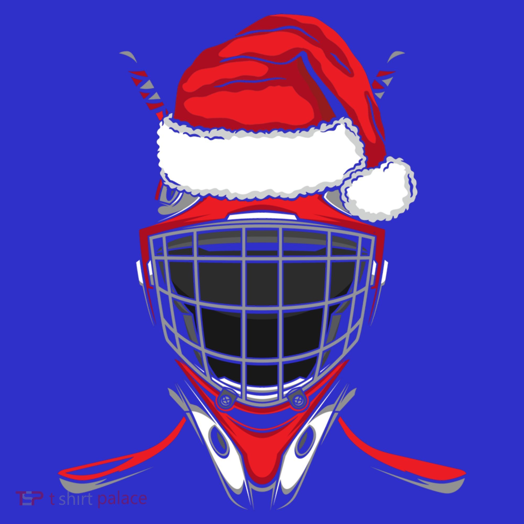 Santa Hat Hockey Sport Gift Christmas Ice Hockey Player Gift Women's Tank Top