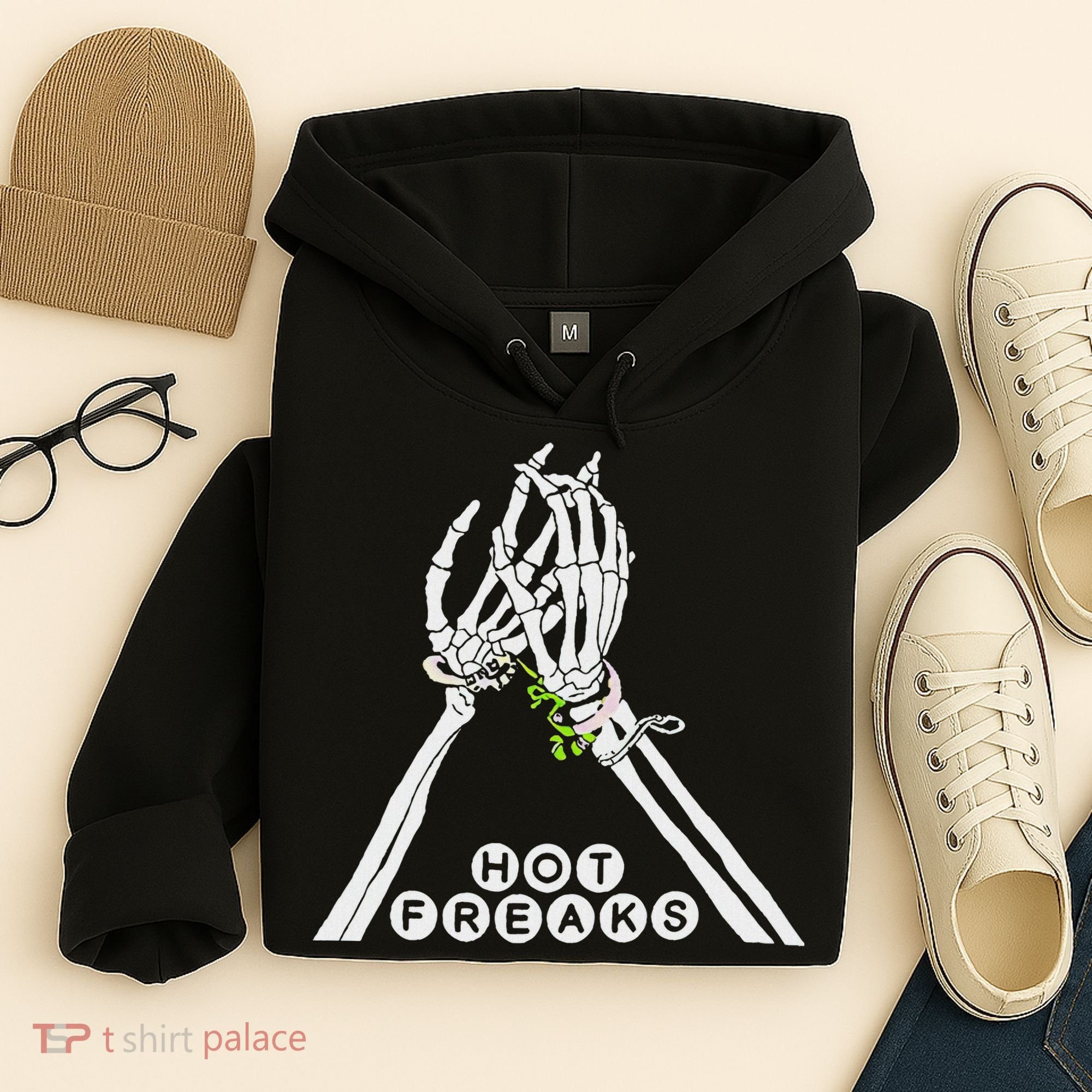 Skull Hand Hot Freaks Sweaty Bones Hoodie