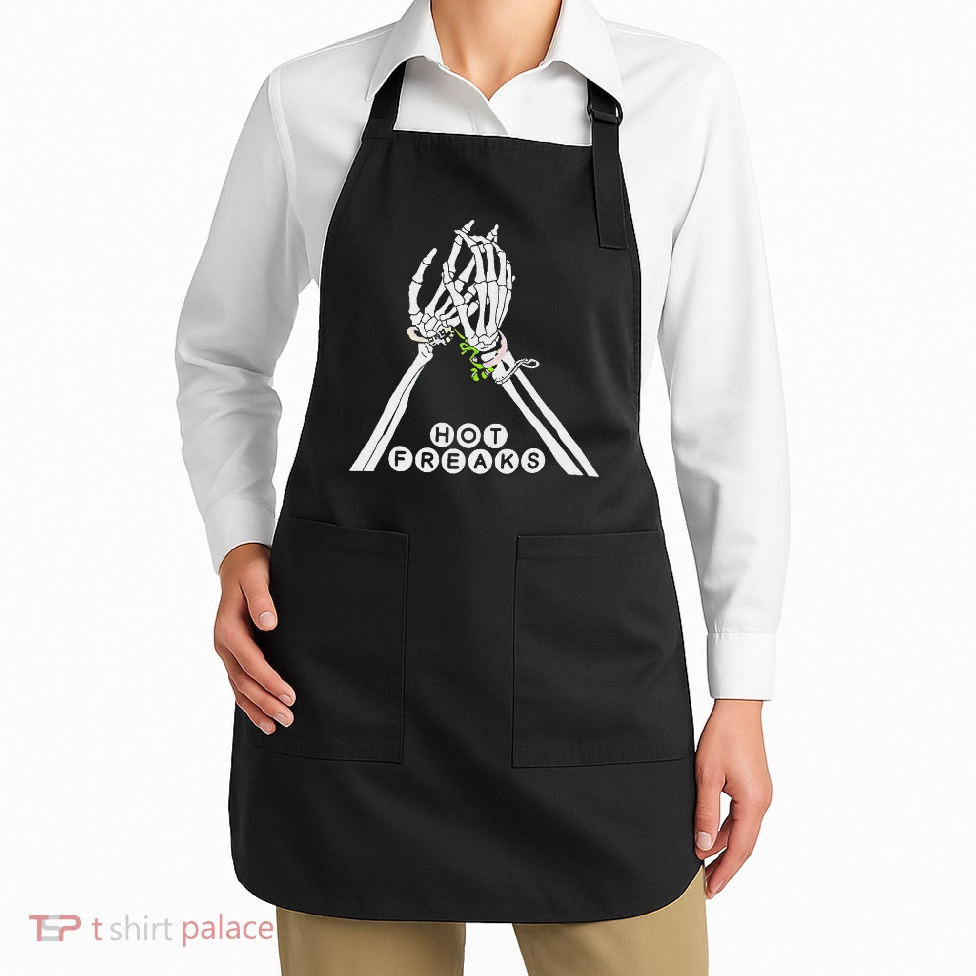 Skull Hand Hot Freaks Sweaty Bones Apron