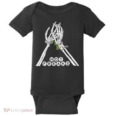 Skull Hand Hot Freaks Sweaty Bones Baby Bodysuit