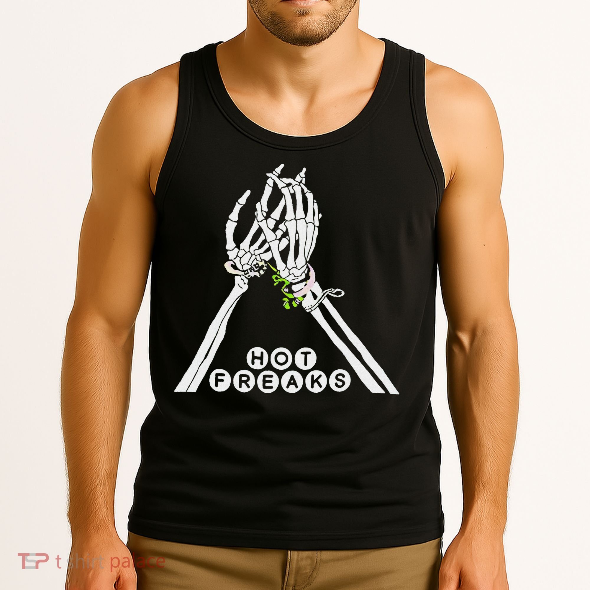 Skull Hand Hot Freaks Sweaty Bones Tank Top