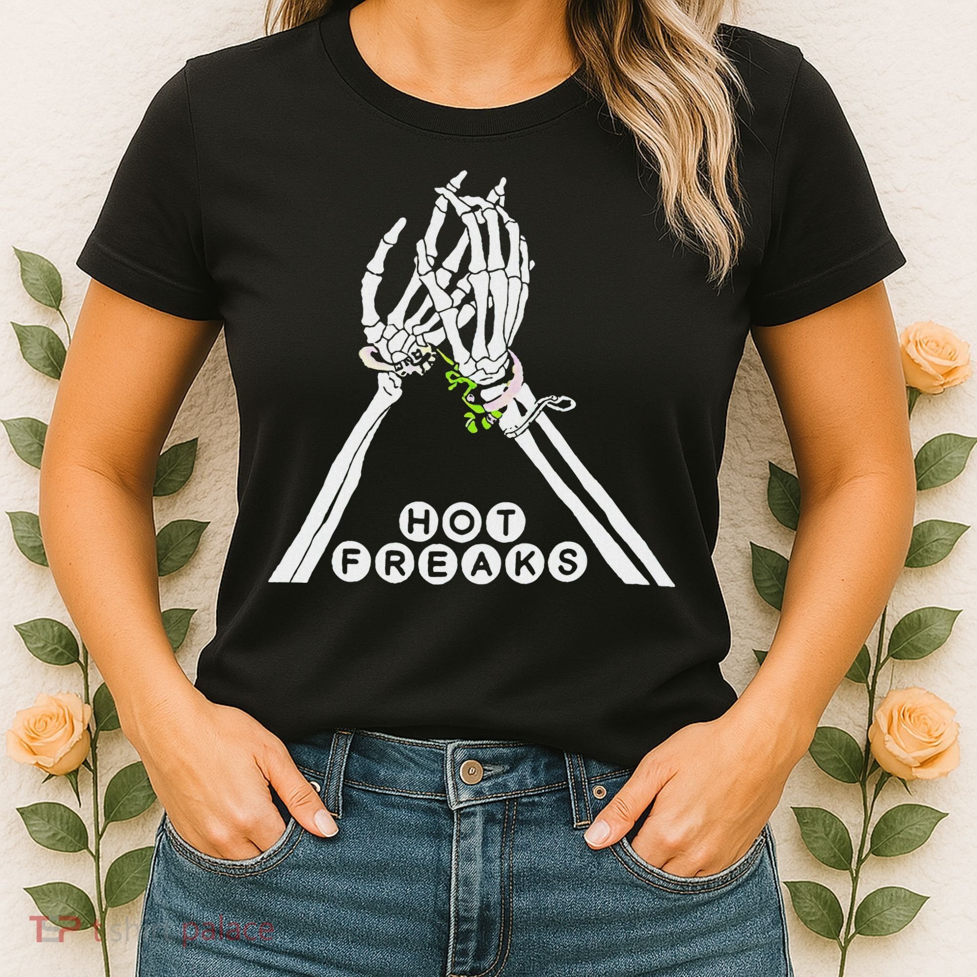 Skull Hand Hot Freaks Sweaty Bones Women's T-Shirt