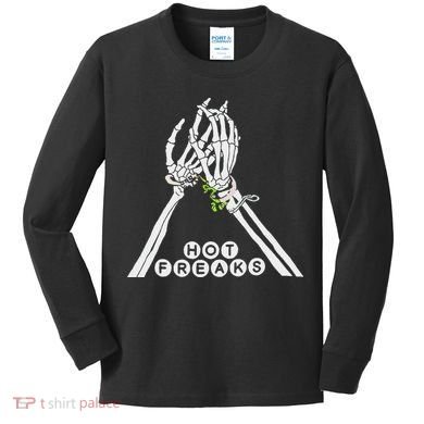 Skull Hand Hot Freaks Sweaty Bones Kids Long Sleeve Shirt