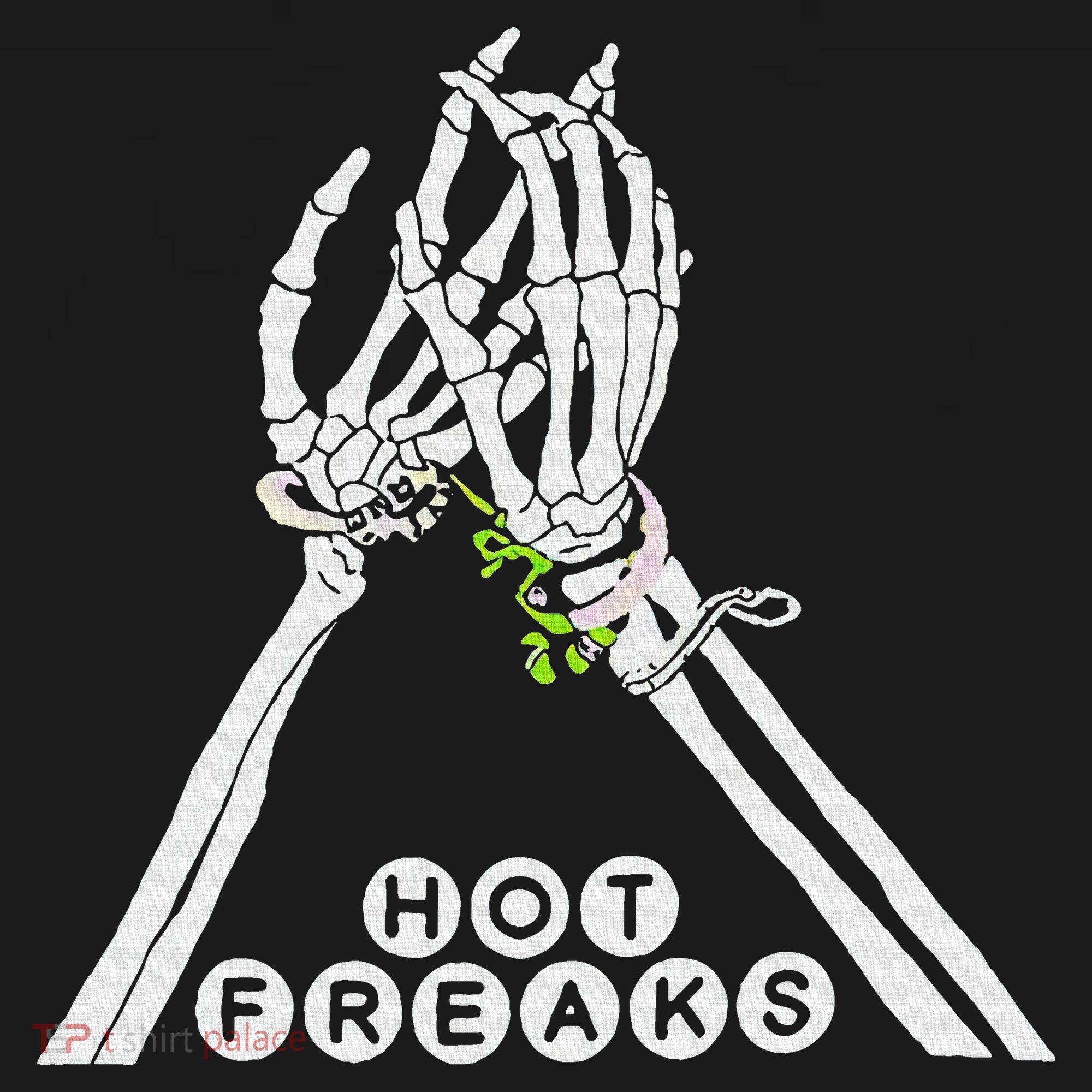 Skull Hand Hot Freaks Sweaty Bones Kids Long Sleeve Shirt