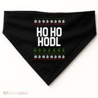 Santa Ho Ho Hodl Funny Crypto Ugly Christmas USA-Made Doggie Bandana thumb 0