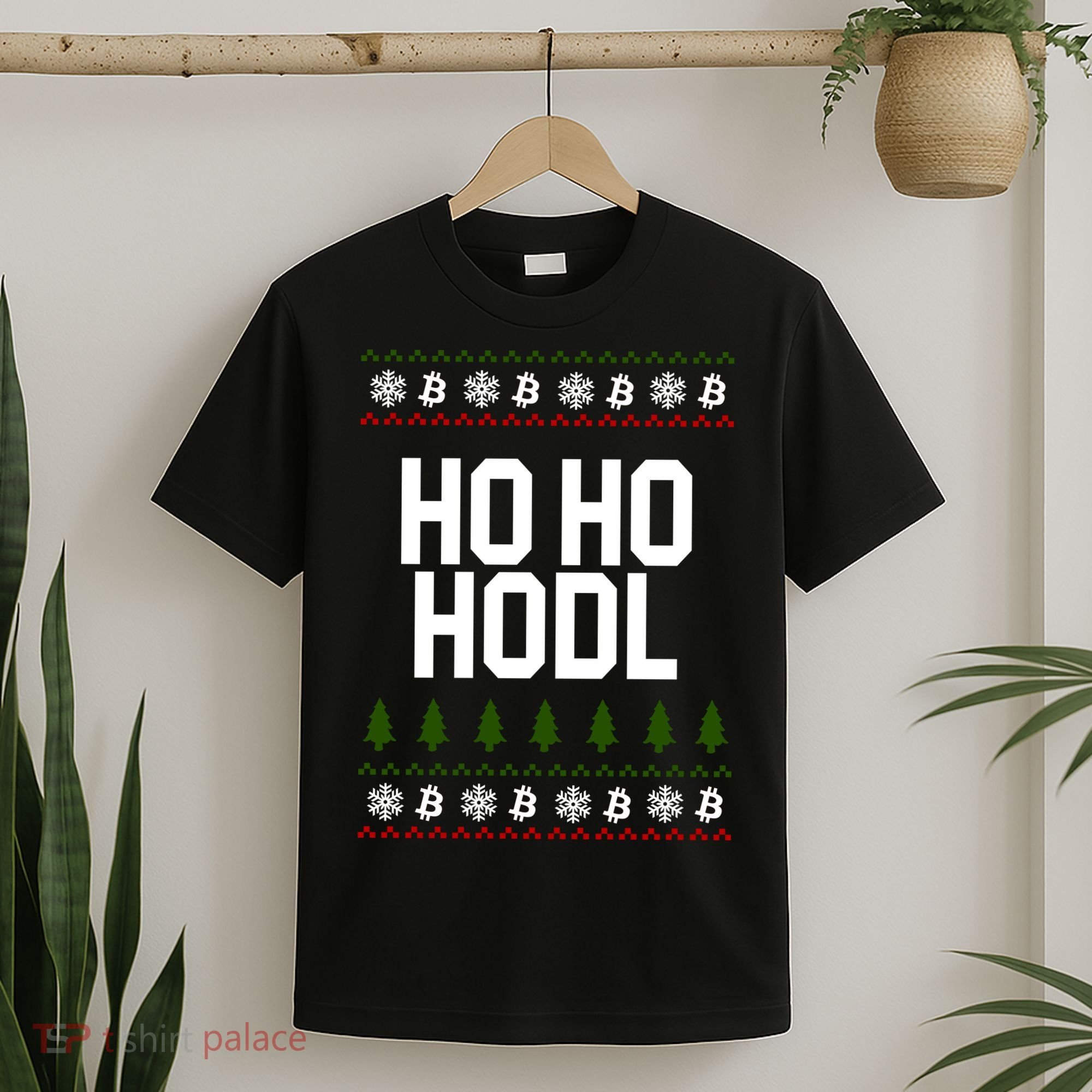 Santa Ho Ho Hodl Funny Crypto Ugly Christmas T-Shirt