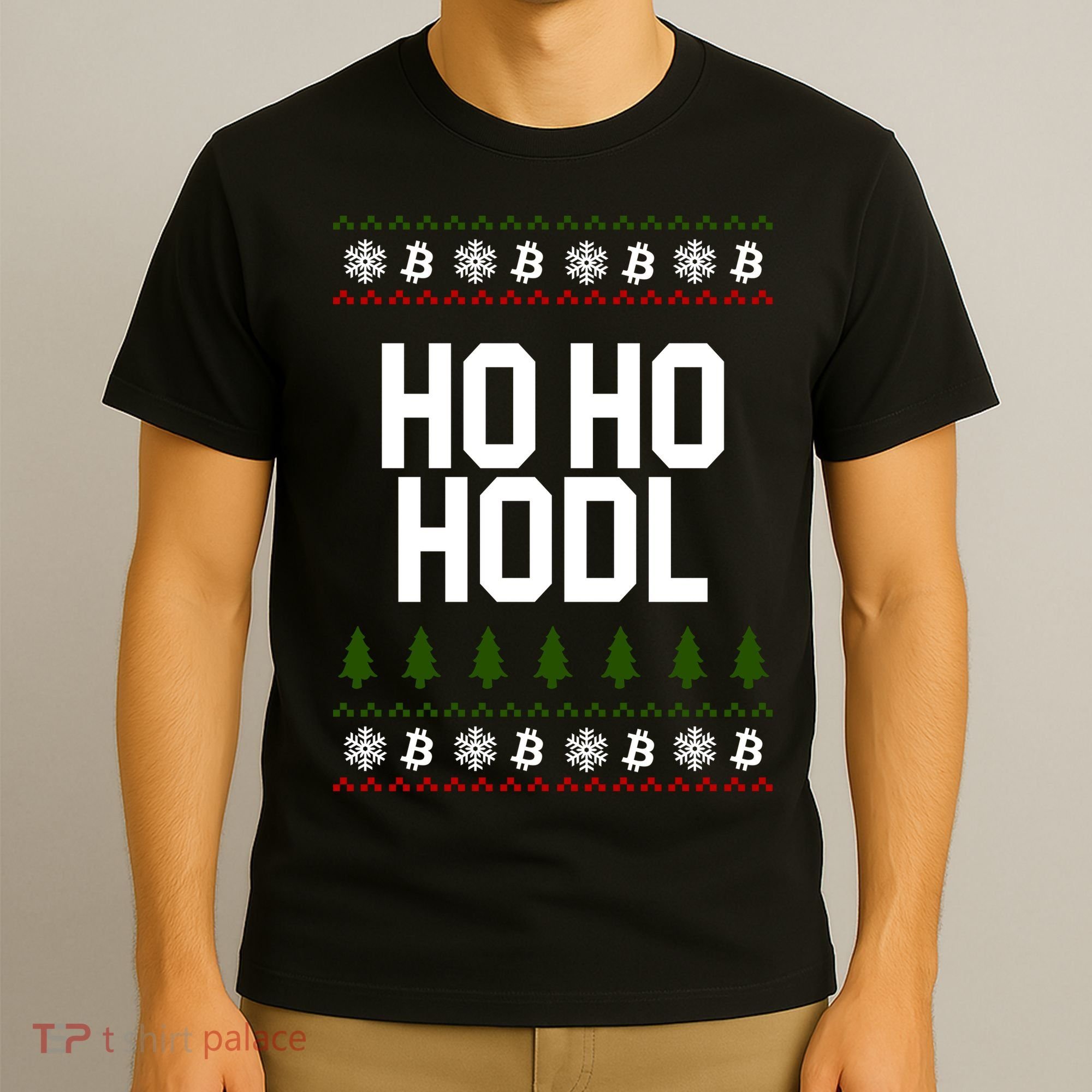 Santa Ho Ho Hodl Funny Crypto Ugly Christmas T-Shirt
