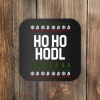 Santa Ho Ho Hodl Funny Crypto Ugly Christmas Coaster thumb 0