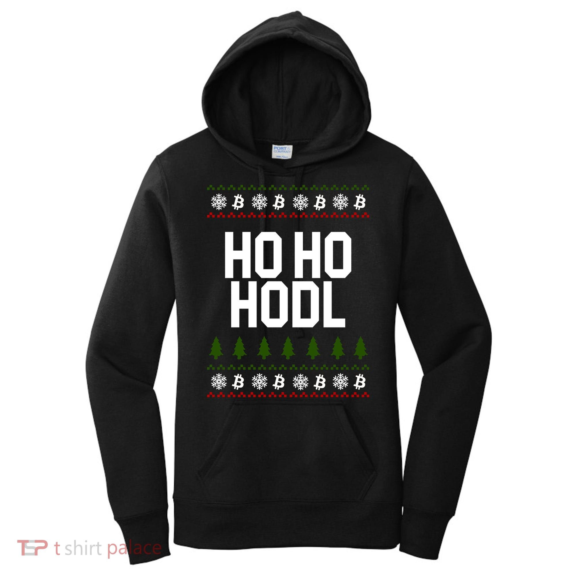 Santa Ho Ho Hodl Funny Crypto Ugly Christmas Women's Hoodie