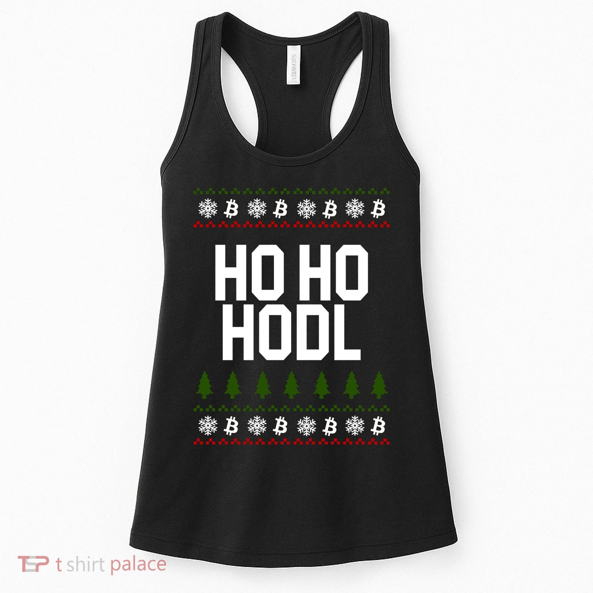 Santa Ho Ho Hodl Funny Crypto Ugly Christmas Women's Tank Top