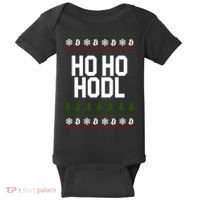 Santa Ho Ho Hodl Funny Crypto Ugly Christmas Baby Bodysuit thumb 0