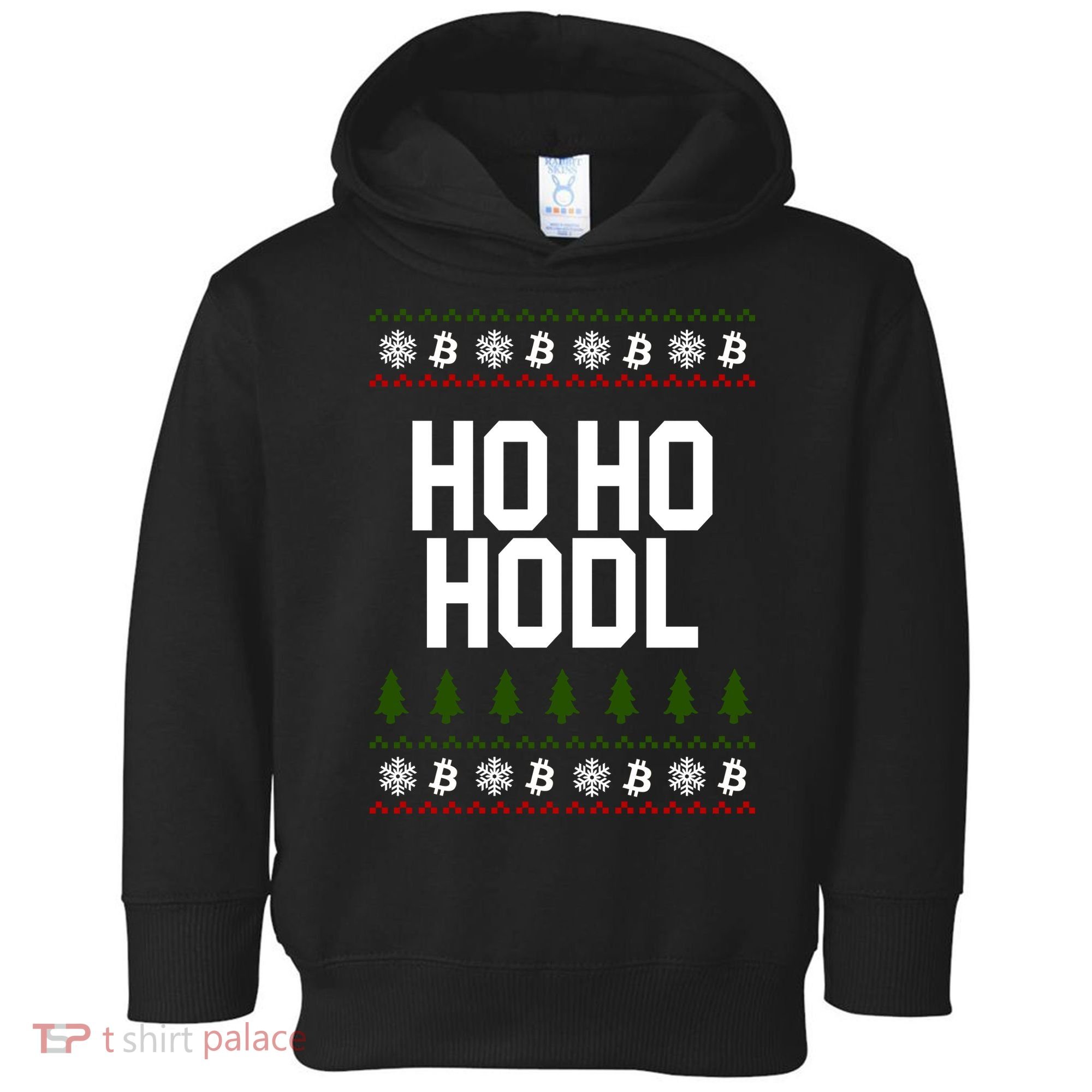 Santa Ho Ho Hodl Funny Crypto Ugly Christmas Toddler Hoodie