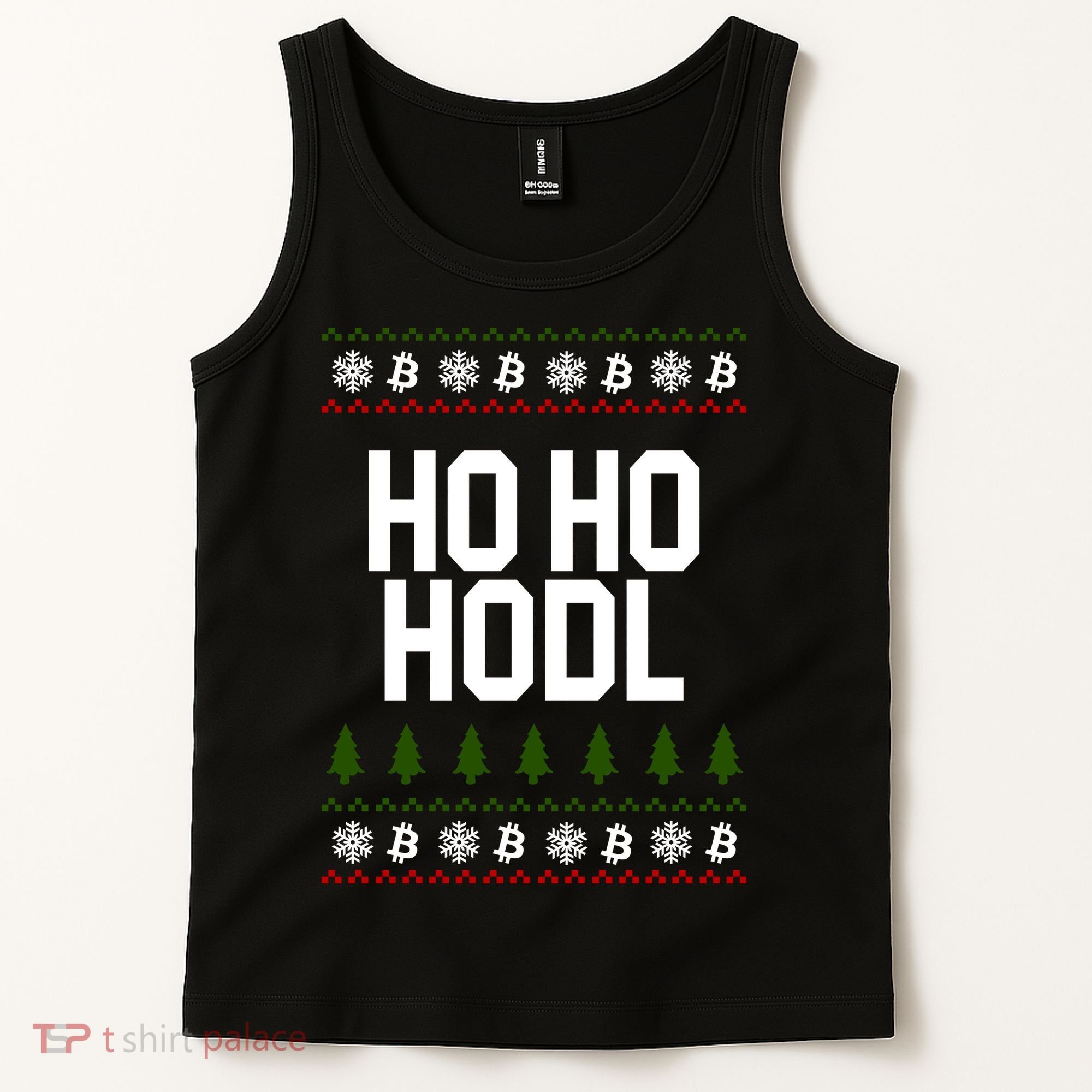Santa Ho Ho Hodl Funny Crypto Ugly Christmas Tank Top
