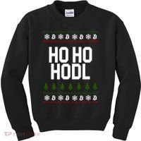 Santa Ho Ho Hodl Funny Crypto Ugly Christmas Kids Sweatshirt thumb 0