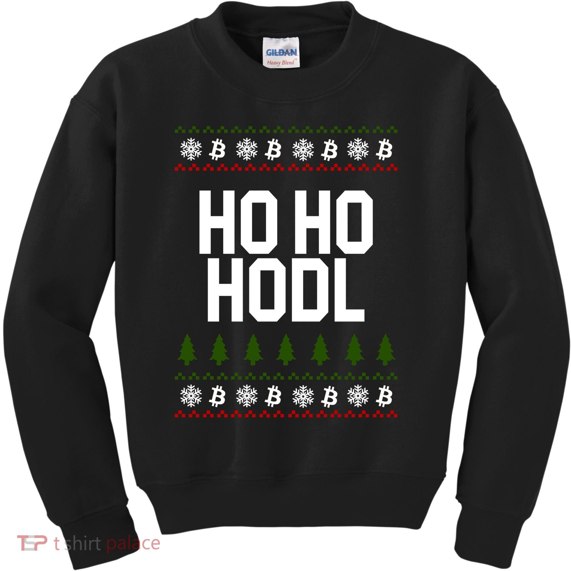 Santa Ho Ho Hodl Funny Crypto Ugly Christmas Kids Sweatshirt