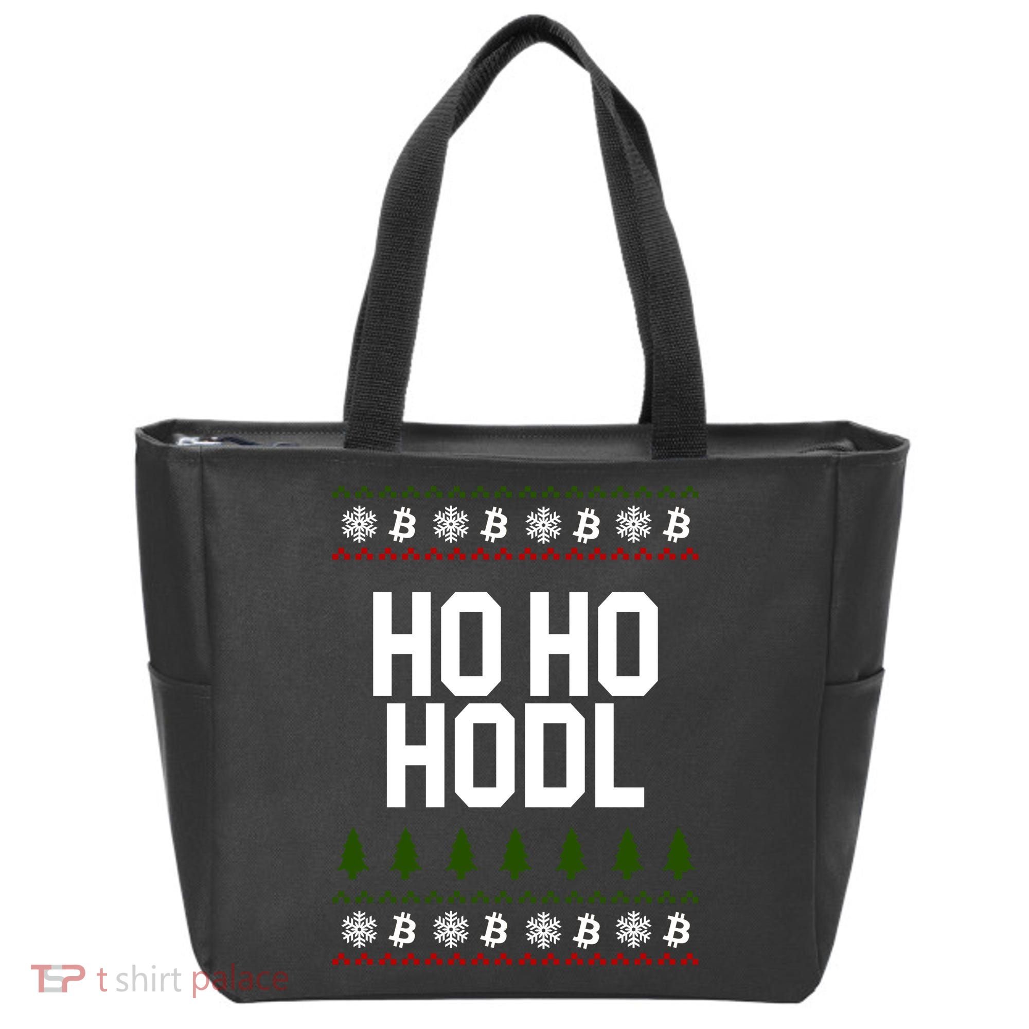 Santa Ho Ho Hodl Funny Crypto Ugly Christmas Tote Bag