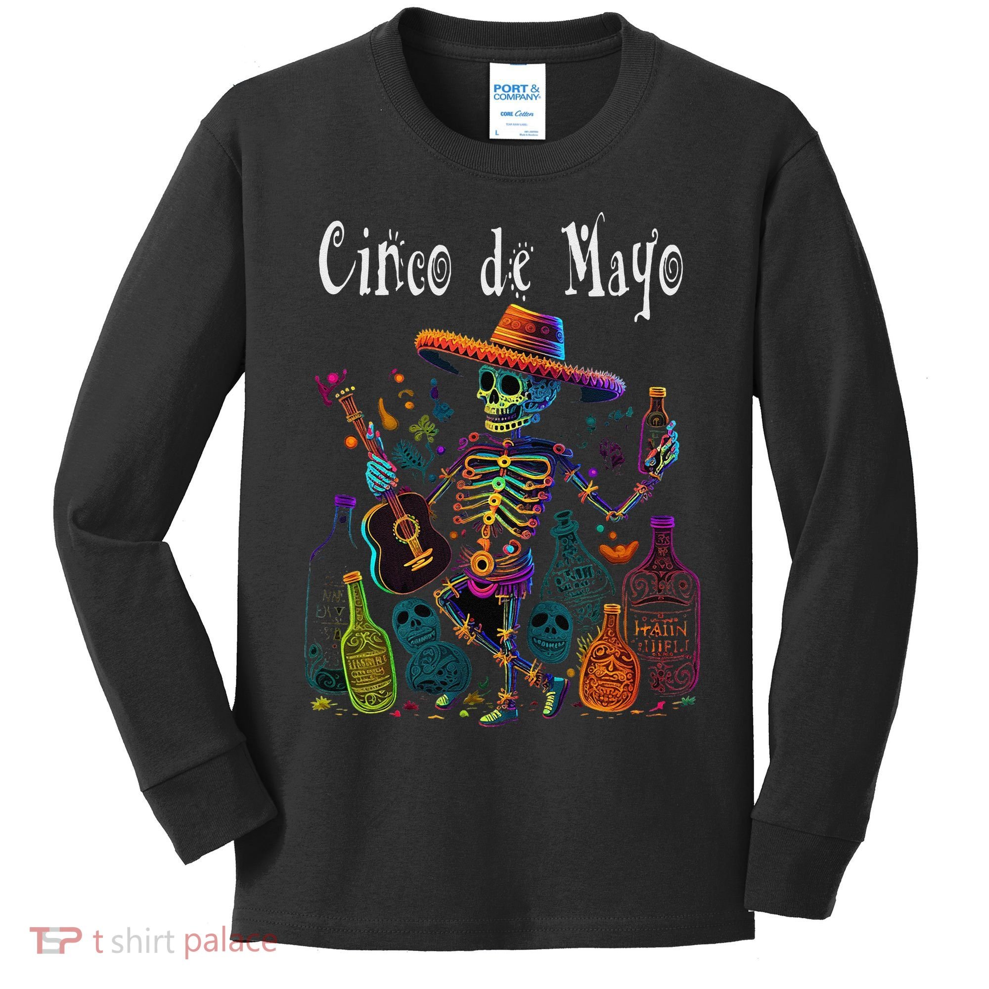 Sip Happens. Happy Cinco De Mayo! 12 Kids Long Sleeve Shirt