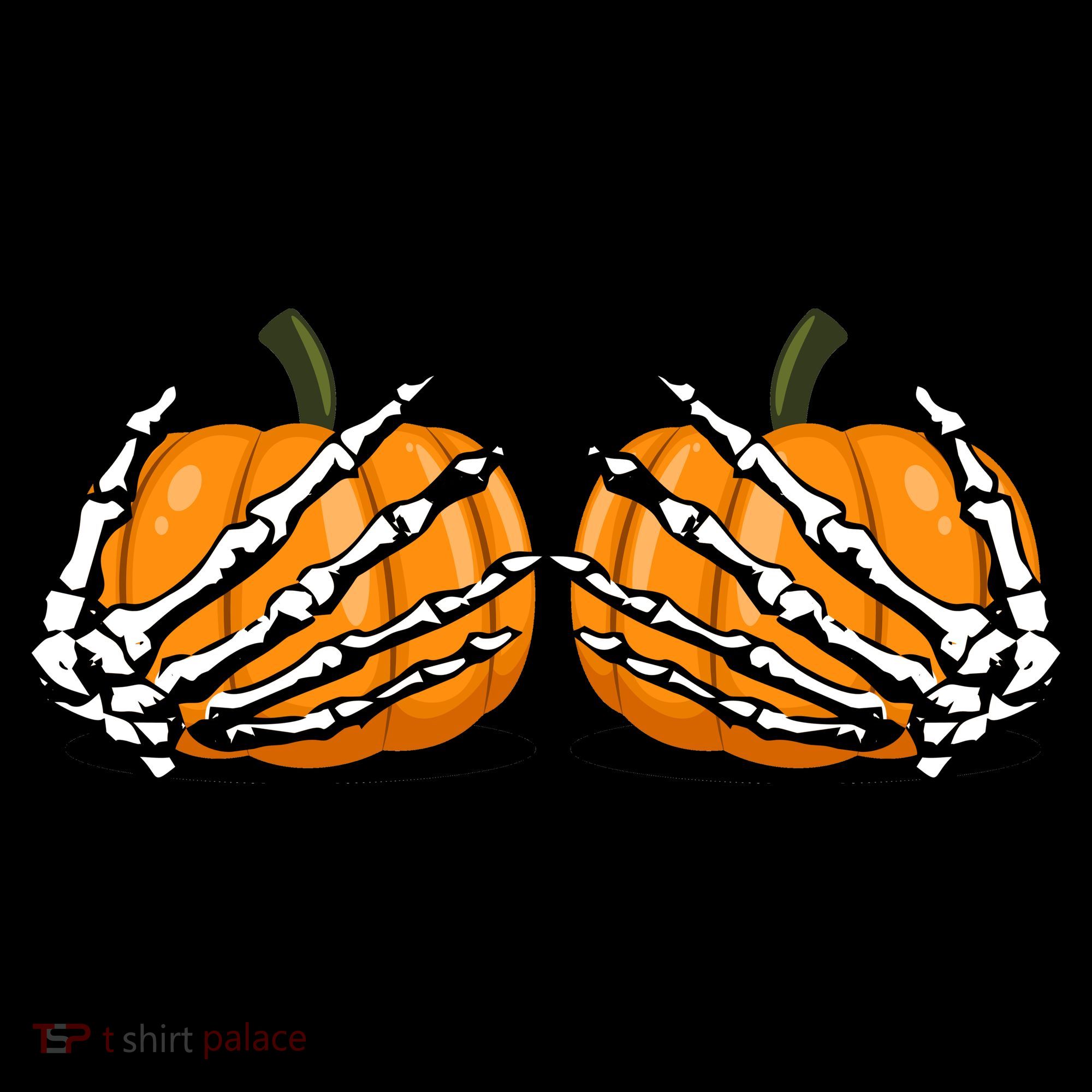 Skeleton Hands Holding Pumpkin Tits Mousepad