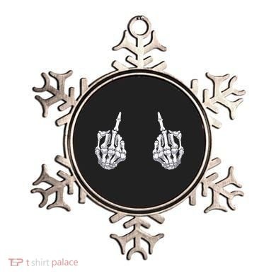 Skeleton Hand Halloween Bones Middle Finger Skull Ornament