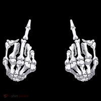 Skeleton Hand Halloween Bones Middle Finger Skull Ornament thumb 1