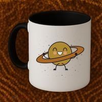 Saturn Hula Hoop Space Cute Coffee Mug thumb 2
