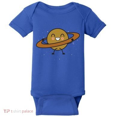 Saturn Hula Hoop Space Cute Baby Bodysuit